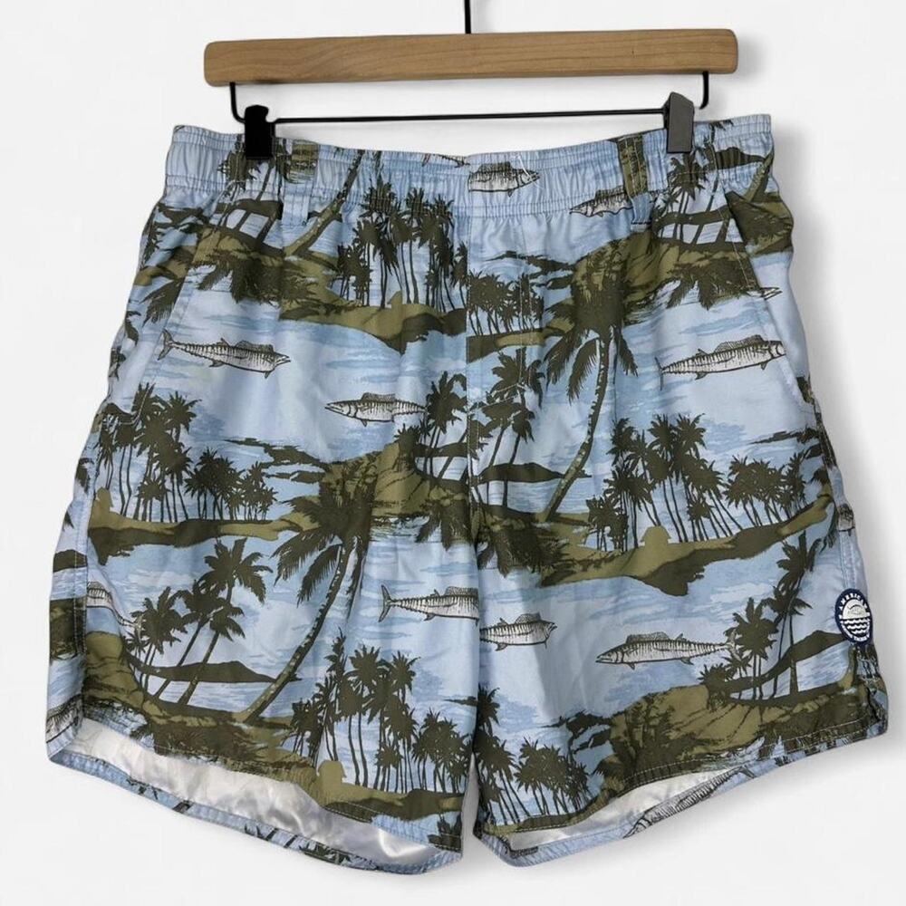 Aftco hawaiian print swim trunks